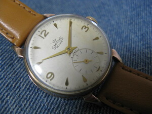 1950年代 SMITHS DELUXE スミス デラックス MADE IN ENGLAND ブリティッシュウォッチ 英国アンティーク手巻腕時計 稼働品 注油済み