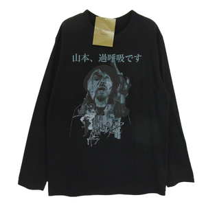 Yohji Yamamoto ヨウジヤマモトプールオム 24SS HS-T69-995-1-03 COMBED SINGLE JERSEY 過呼吸プリント 長袖 カットソー【極美品】【中古】