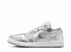 Nike WMNS Air Jordan 1 Low SE "Metallic Silver" 24.5cm FN5030-001