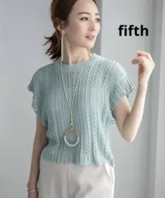 【美品】fifth♡透かし編みニットプルオーバー