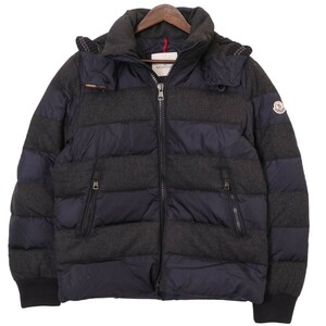 MONCLER / DORDOGNA GIUBBOTTO モンクレール ナイロン ウール フーデット ダウンジャケット 表記サイズ1