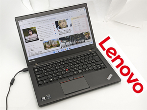 激安 高速SSD メモリ16GB Windows11 14型 ThinkPad ノートパソコン レノボ Lenovo T450s 第5世代Core i5 中古良品 Bluetooth Office済