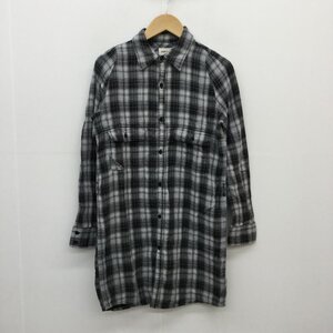 DIESEL XS ディーゼル シャツ、ブラウス 長袖 Shirt Blouse 黒 / ブラック / X 灰 / グレー / 10041780