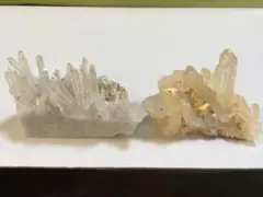 水晶クラスター2個セット　水晶　観賞石