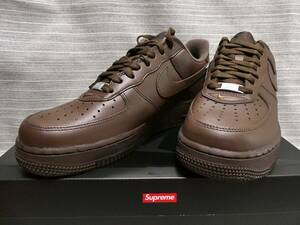 シュプリーム X ナイキ エアフォース１ ロー US7.5 ブラウン Supreme/Nike Air Force 1 Low Brown 未使用 