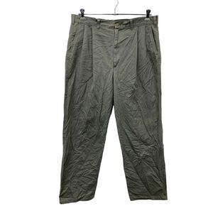 チノパンツ W38 グレー ビッグサイズ タック 古着卸 アメリカ仕入 2309-62