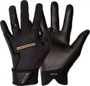 ★USサイズ M（日本Lサイズ）★ ウォースティック バッティンググローブ Warstic Adult IK3 Pro Batting Gloves ブラック