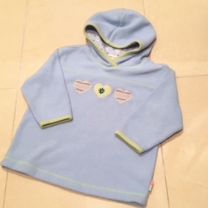 【GYMBOREE】女の子フリース フーディー　size/ SMALL(2-3ｙ)　パーカ　ブルー系　ジンボリー