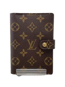 LOUIS VUITTON◆角スレ・ソリ有/アジェンダPM_モノグラム_BRW/-/BRW/総柄/レディース