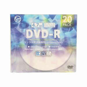 【新品】(まとめ)VERTEX DVD-R(Video with CPRM) 1回録画用 120分 1-16倍速 20P インクジェットプリンタ対応(