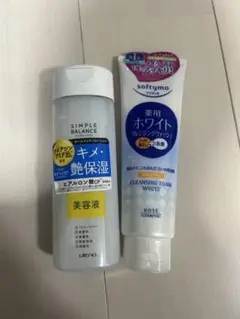 シンプルバランス（化粧水、乳液、美容液）＆ソフィモ薬用ホワイトニングクレンジング