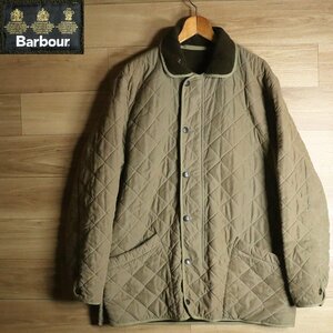 \6J/Y6.21-1　ユーロ古着　Barbour　バブアー　MICROFIBRE POLARQUILT LONG　キルティングジャケット　中綿　裏フリース　ベージュ