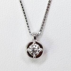 750 TASAKI ダイヤモンド 0.18ct ネックレス ペンダント タサキ 田崎 一粒ダイヤモンド