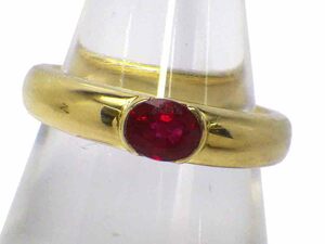 ルビーリング K18 7.3g　Jewelry Ruby0.58ct Ring