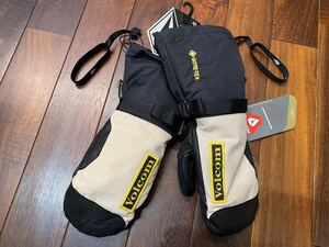 ★ 23-24 ボルコム VOLCOM 91 GORE-TEX MITT J6852403 91 ゴアテックス スノーボード 手袋 ミトン グローブ ベージュ sizeM 新品未使用