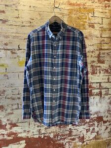 90s Ralph Lauren PLAID B.D.SHIRT ラルフローレン チェックシャツ BDシャツ ボタンダウンシャツ 3点留 マチ付き アメトラ 80s トラッド