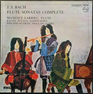 初期LP盤 マクサンス・ラリュー/ラファエル・プヤーナ/ヴィーラント・クイケン　Bach Fluteソナタ 全集 (2LP)　 