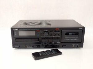 【録音・再生可/難あり】TEAC CD/カセットコンビネーションレコーダー AD-RW900 B リモコン付き ティアック □ 6E7CB-2