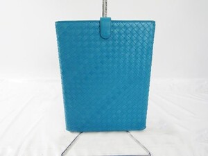 BOTTEGA VENETA ボッテガ ヴェネタ スタッズ ipad ケース レザー ブルー 中古 角スレ s01