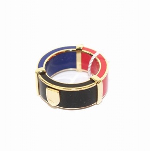 未使用品 メゾンマルジェラ 11 Maison Margiela 11 Multicolor Enamel Ring マルチカラー エナメルリング 指輪 XS 9号 赤 黒 青 SM3UQ0044