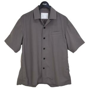 サカイ sacai Suiting Shirt オープンカラーシャツ 2023SS 23-02951M トープ サイズ：M 商品番号:8066000228679