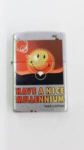 6649 【送料込み】【1円スタート】ZIPPO ジッポ 『HAVE A NICE MILLENNIUM』オイルライター 喫煙グッズ 中古