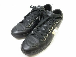 美品 【DOLCE&GABBANA ドルチェアンドガッバーナ】 レザー スニーカー 紳士靴 (メンズ) size6 ブラック ■30MZA5576■