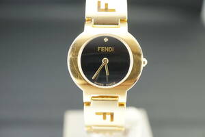 【B2/20-39 AB41】★FENDI/フェンディ 3060L 1Pダイヤ クオーツ レディース 電池交換済み稼働品★