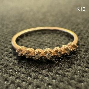 K10 10金　リング　指輪　ゴールド　ストーン　石　アクセサリー　1