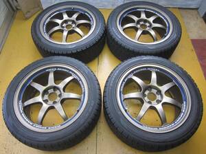 G577☆WEDS SPORT RACING WHEEL　215/50R17　17X7.5JJ　+45　PCD100　5H　プリウス　BRZなど