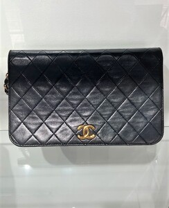 ▼【ITSSZCGIXVY8】CHANEL シャネル マトラッセ フルフラップ Ｓチェーン プッシュロック ＧＤ金具 