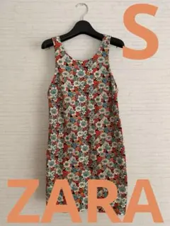 【お買い得】ZARA 花柄　ワンピース　カラフル　ザラ　おしゃれ　S