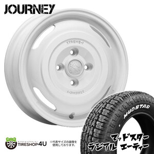 4本セット JOURNEY ジャーニー 14x4.5J 4/100 +43 WH MUDSTAR マッドスター ラジアル A/T 155/65R14 WL 軽自動車 ムーヴ タント ミラ