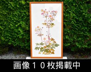 プチポワン 刺繍 花柄 額装 壁掛け ヴィンテージ 108cm×62.5cm 画像10枚掲載中