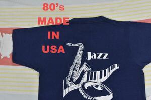 80’ｓ JAZZ Tシャツ 14268 USA製 シングルステッチ ビンテージ