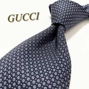 【極美品】GUCCI グッチ ネクタイ G柄 GG イタリア製 メンズ スーツ 総柄 パターン柄 ワンポイントロゴ ハイブランド 高級 ブランドロゴ