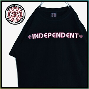 《INDEPENDENT》アイアンクロス　ロゴ　バックプリント　Tシャツ　半袖