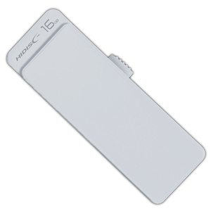 HIDISC USB 2.0 フラッシュドライブ 16GB 白 スライド式 HDUF127S16G2