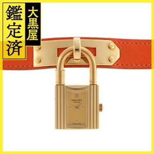 HERMES エルメス ケリーウォッチ KE1.201 ゴールド オレンジ レディース クオーツ （2148103690884）【200】