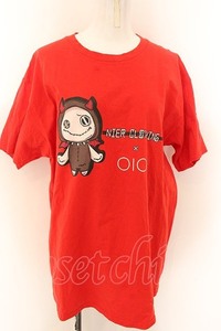 NieR Clothing / OIOI限定Tシャツ XL レッド O-24-12-18-059-PU-TS-OW-OS