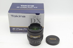 【適格請求書発行】良品 Tokina トキナー AT-X 107 DX FISHEYE 10-17mm F3.5-4.5 Nikon Fマウント APS-C 元箱付【アルプスカメラ】231219ga