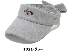 キャロウェイ 【Callaway】 レディース バックリボン付き バイザー C22191215 FR グレー 【2575】