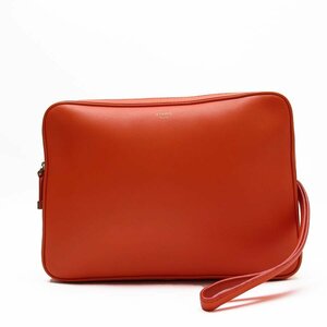 セリーヌ CELINE クラッチバッグ セカンドバッグ レザー オレンジ h28904f