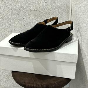 F.lli Giacometti フラテッリジャコメッティ sling back ミュール　レザーシューズ MULE SIZE42 (約27cm) 【表参道t】