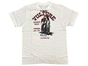 151 未使用品 Mサイズ WAREHOUSE ウェアハウス DOUBLEWORKS ダブルワークス ヘンリーネック Tシャツ ホワイト THE VULTURE DESERT RACE