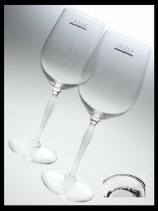 N23 LALIQUE ラリック クリスタル 100ポイント カット ペア ワイングラス 2客