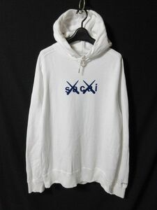 sacai サカイ x KAWS カウズ コラボ スウェット パーカー 白 4