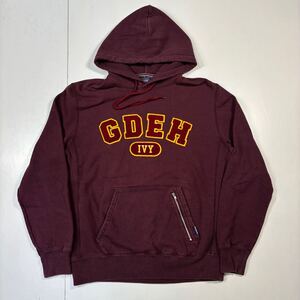 【L】 USED GOODENOUGH IVY Logo Sweat Foodie Bordeaux グッドイナフ アイビー ワッペン ロゴ スウェット パーカー F997