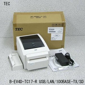 ■β【Aランク】東芝テック/TEC ラベルプリンタB-EV4D-TC17-R 感熱/USB/LAN/100BASE/SDカード対応 動作確認OK/印字良好 元箱付【0605-09】