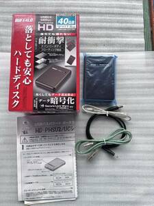 Windows98/Me/2000/XPハード　耐衝撃ポータブルHDD 40GB (ブラック)